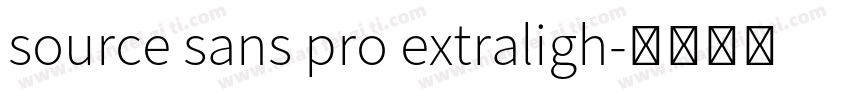 source sans pro extraligh字体转换